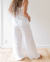 Fringe Wide Pants / White