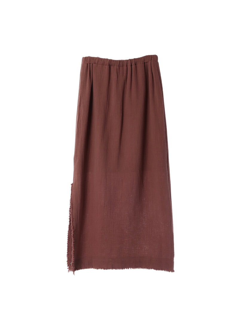 Fringe Side Slit Skirt / Autumn Leaves