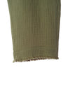 Fringe Cotton Gauze Pants Khaki