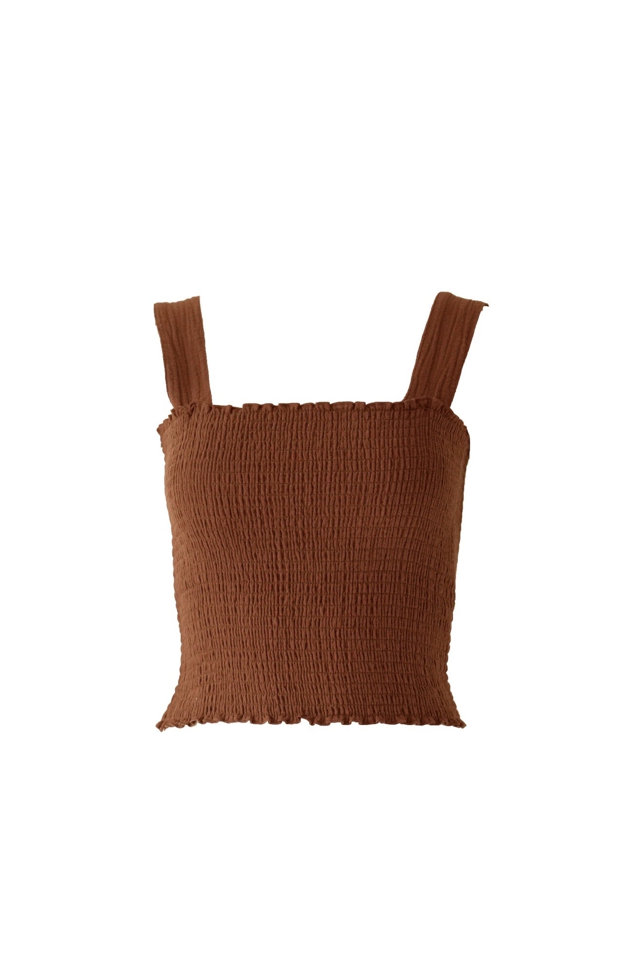 Cotton Gauze Bandeau Brown