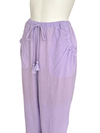 Fringe Cotton Gauze Pants Lavender