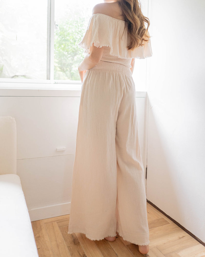 Fringe Wide Pants / Ivory