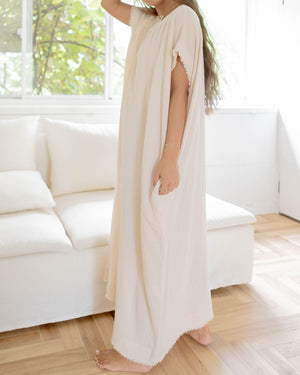 Fringe Kaftan / Ivory