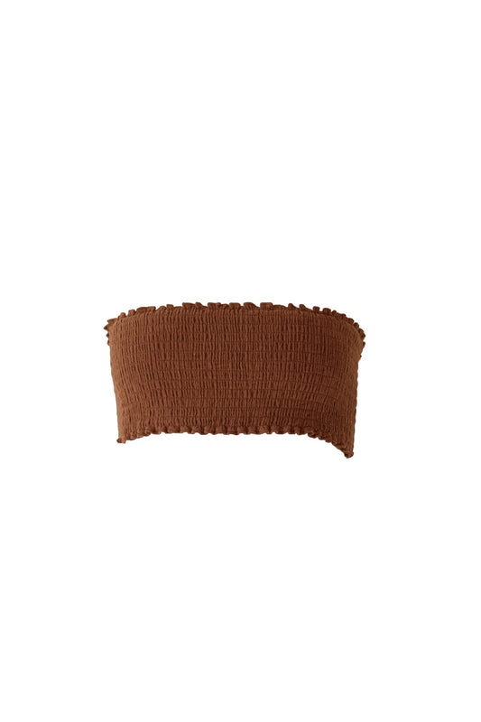 Cotton Gauze Bandeau - Short / Brown