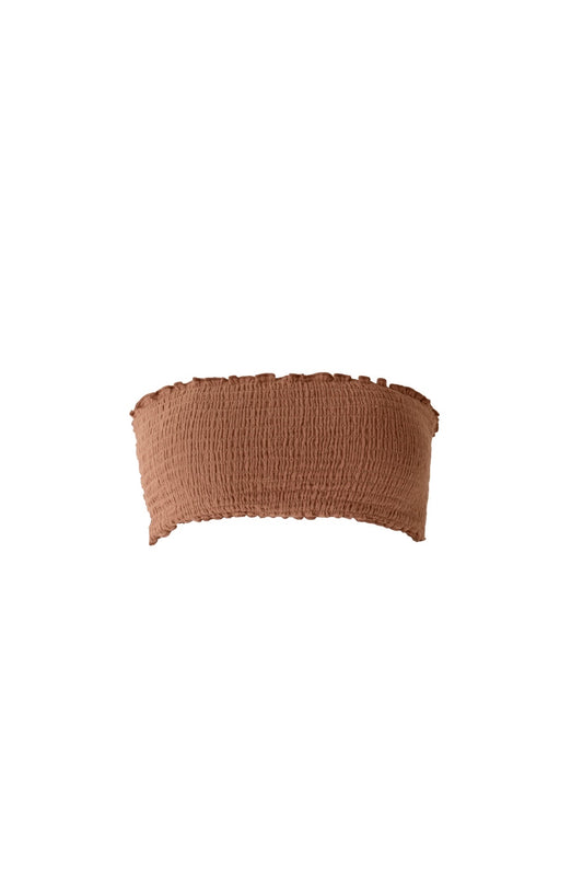 Cotton Gauze Bandeau - Short / Dark Terracotta