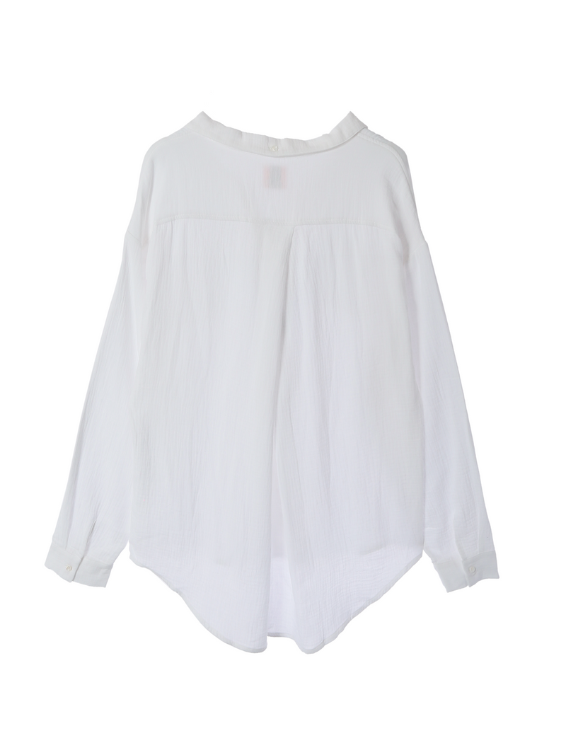 Over Size Button Down Shirt / White