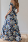 Off The Shoulder Dress / NAVY FLOWER