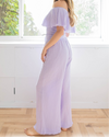 Fringe Wide Pants / Lavender