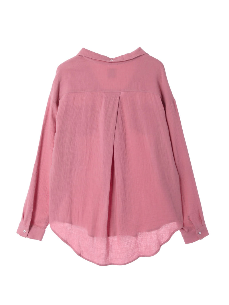 Over Size Button Down Shirt / Blush Pink