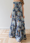 Off The Shoulder Dress / NAVY FLOWER