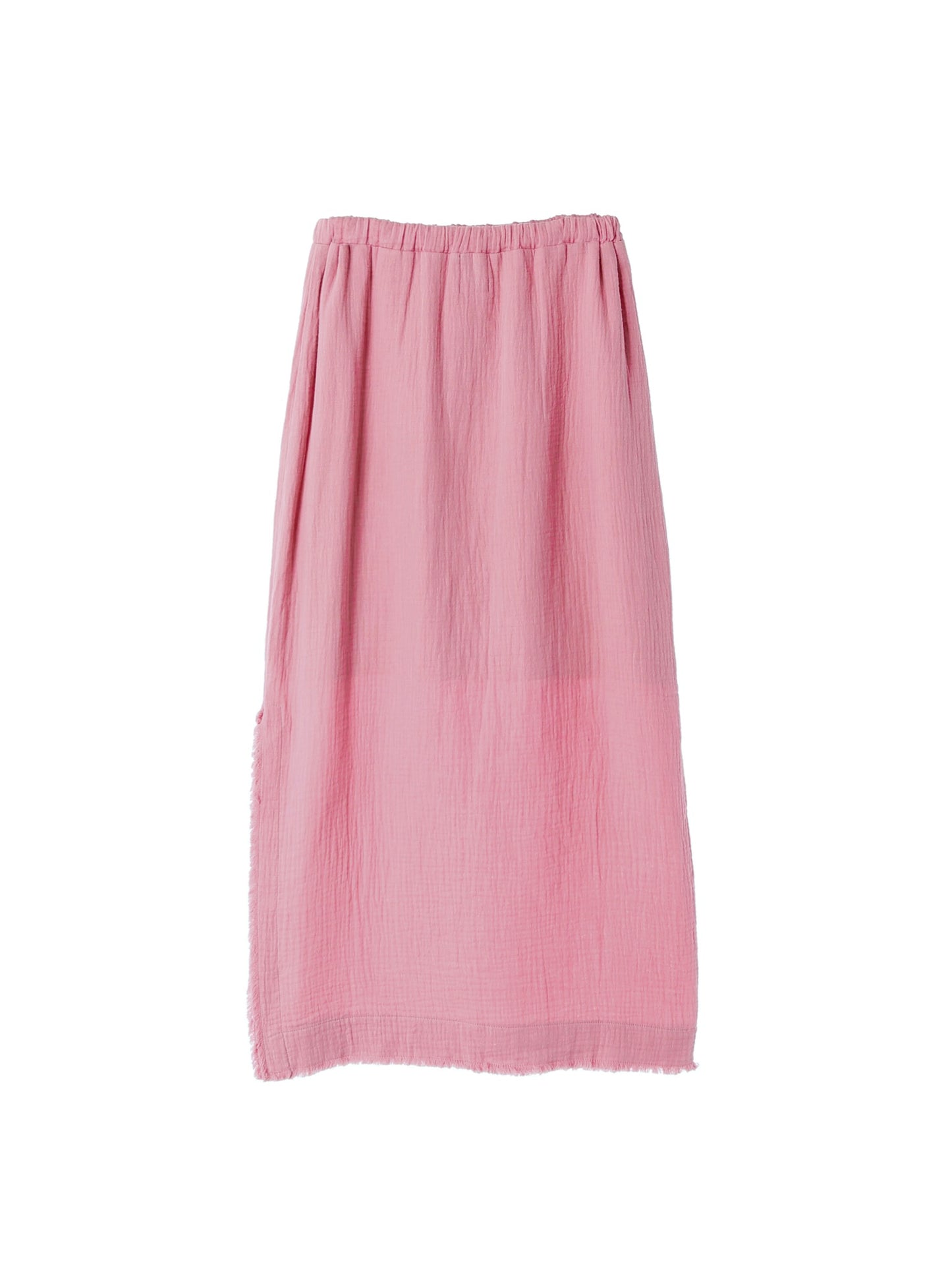 Fringe Side Slit Skirt / Blush Pink