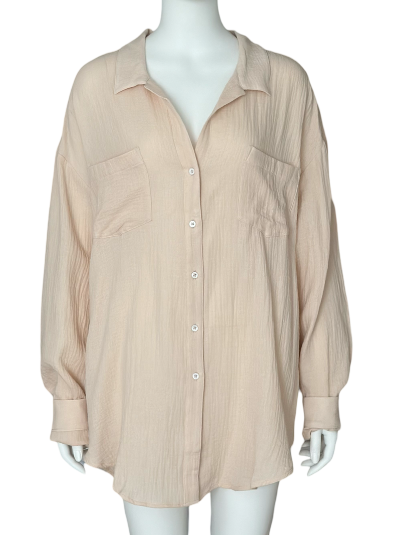 Over Size Button Down Shirt / Ivory