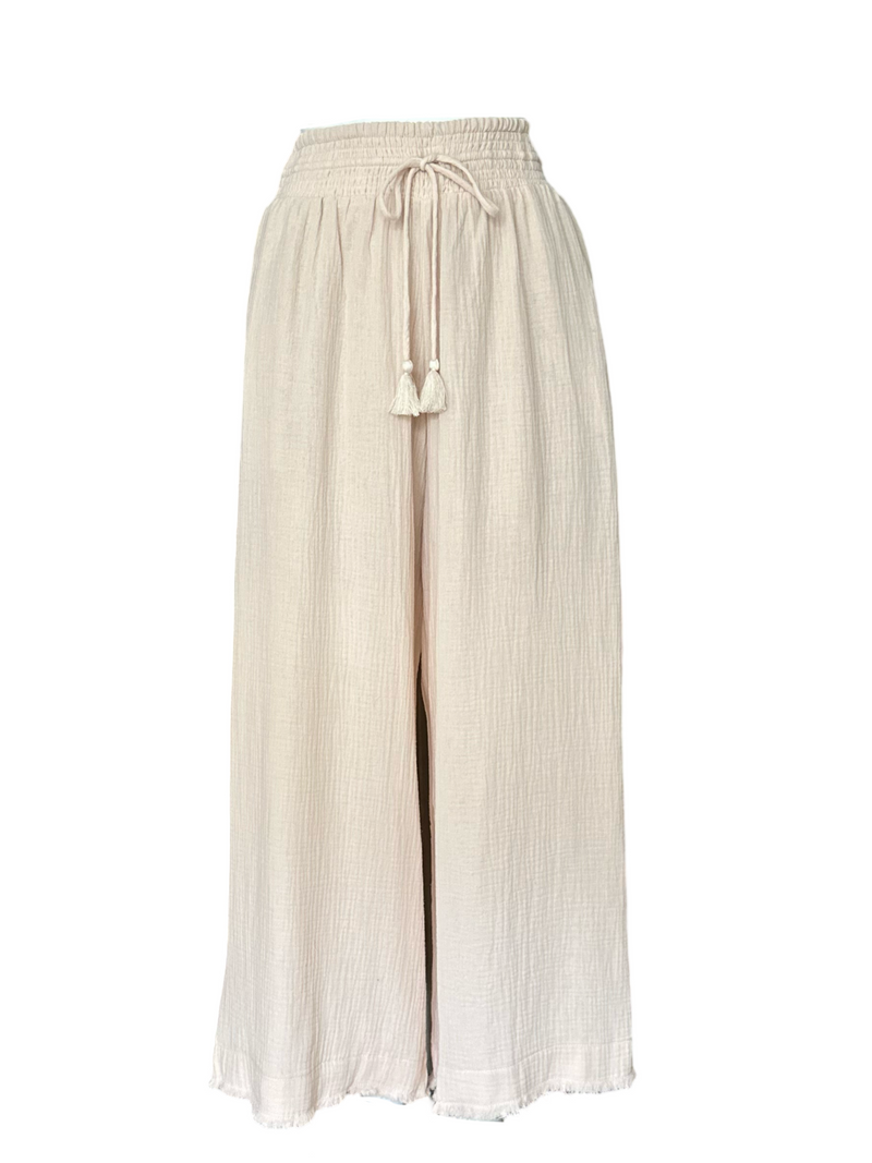 Fringe Wide Pants / Ivory