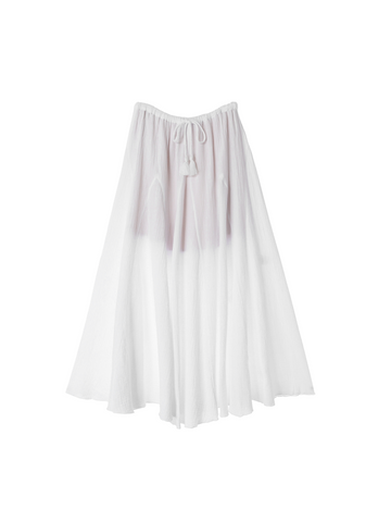 Fringe Cotton Gauze Pants Ivory