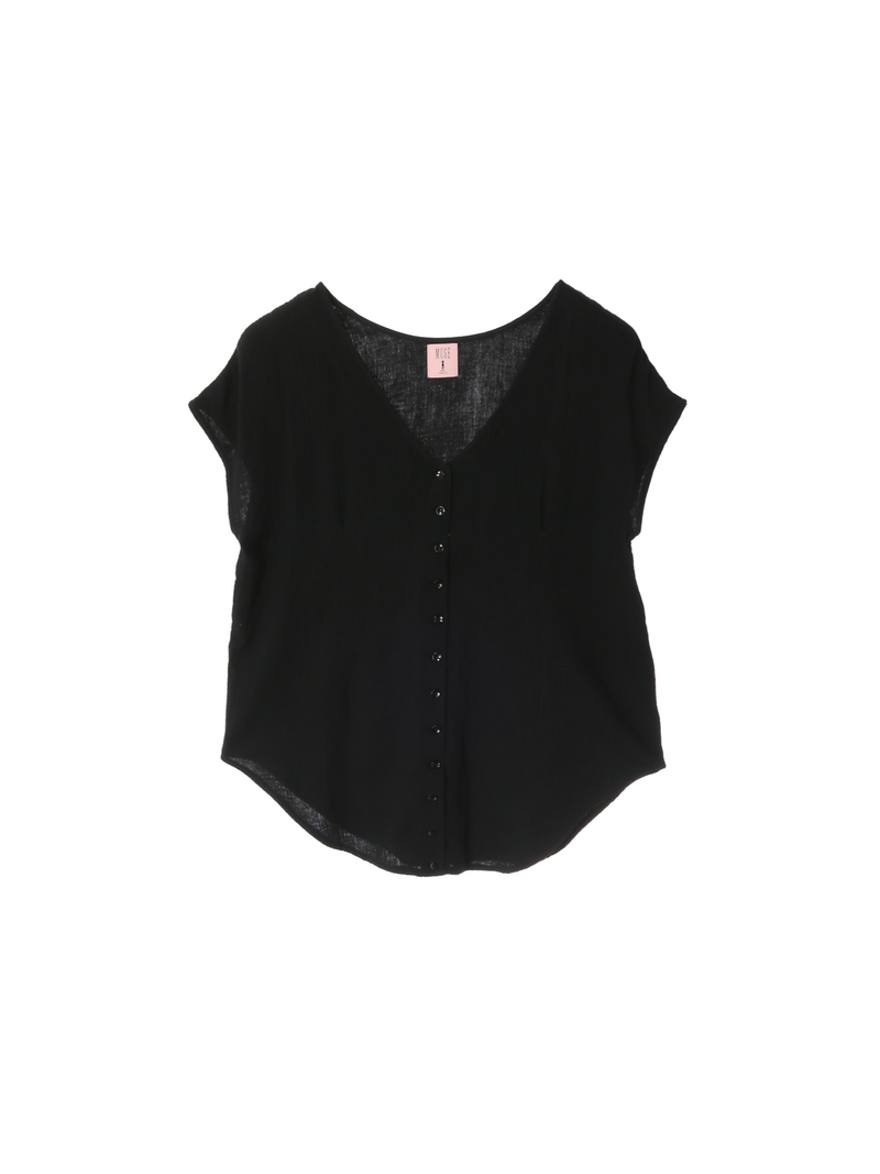 Petal Line Tops - Black