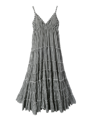 Garden Dress Black Gingham