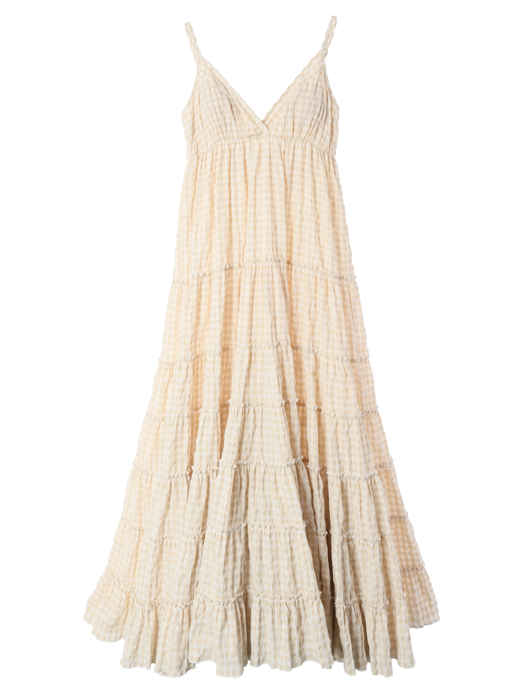Garden Dress Beige Gingham