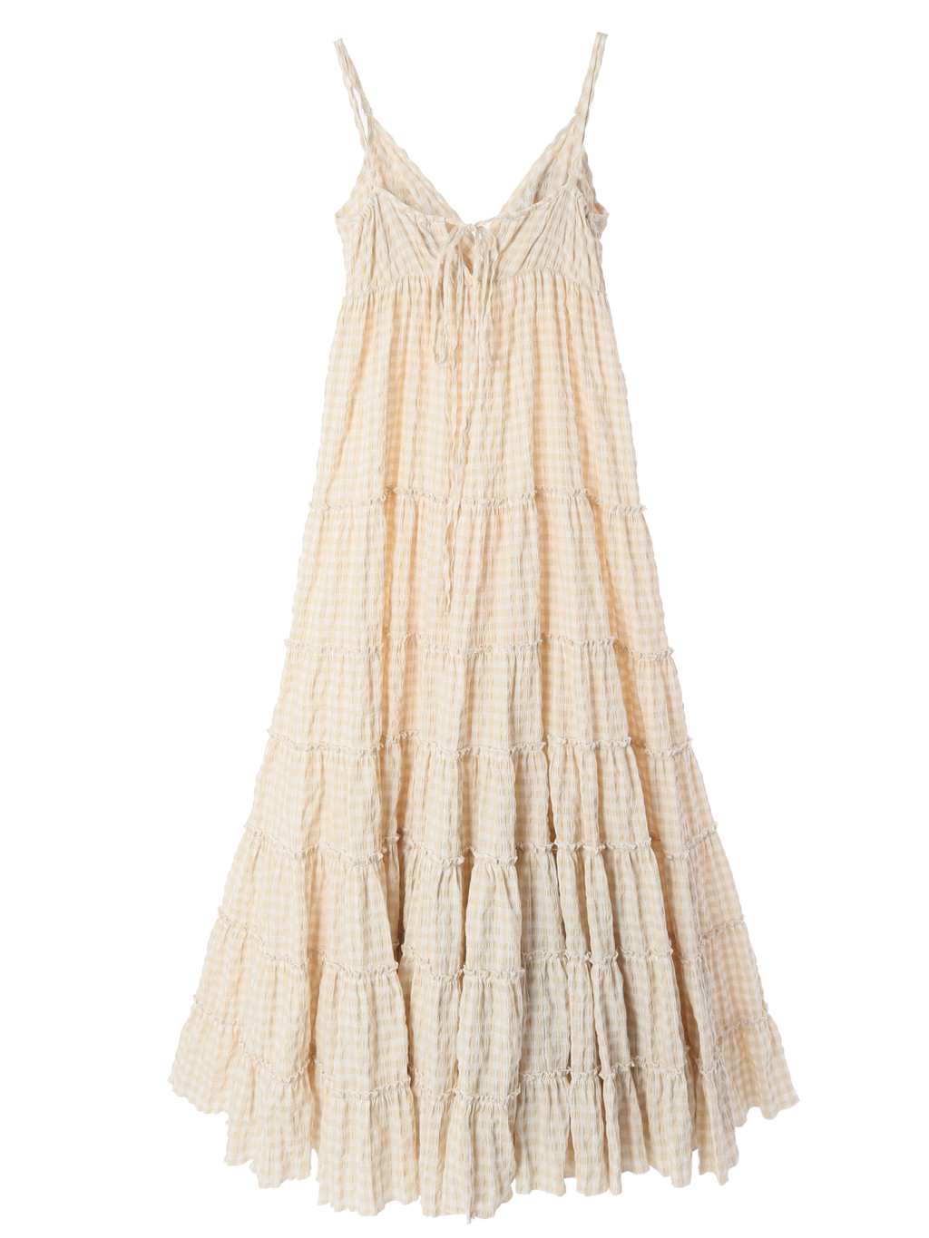 Garden Dress Beige Gingham