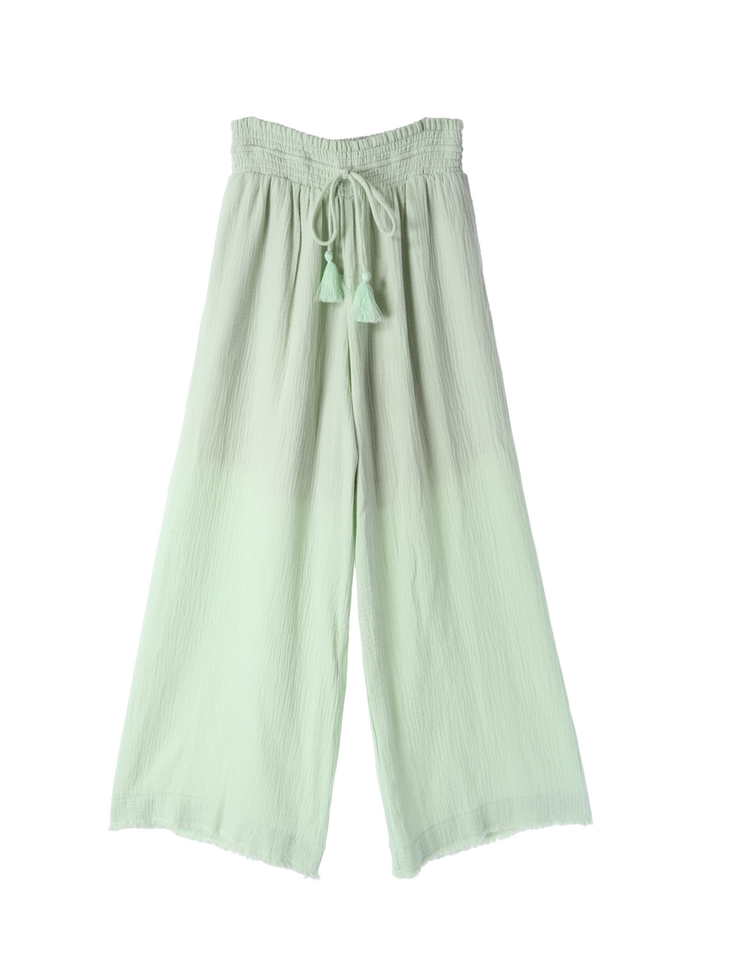 Fringe Wide Pants / Meadow Green