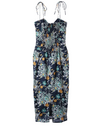 Spaghetti Strap Dress / Navy Flower
