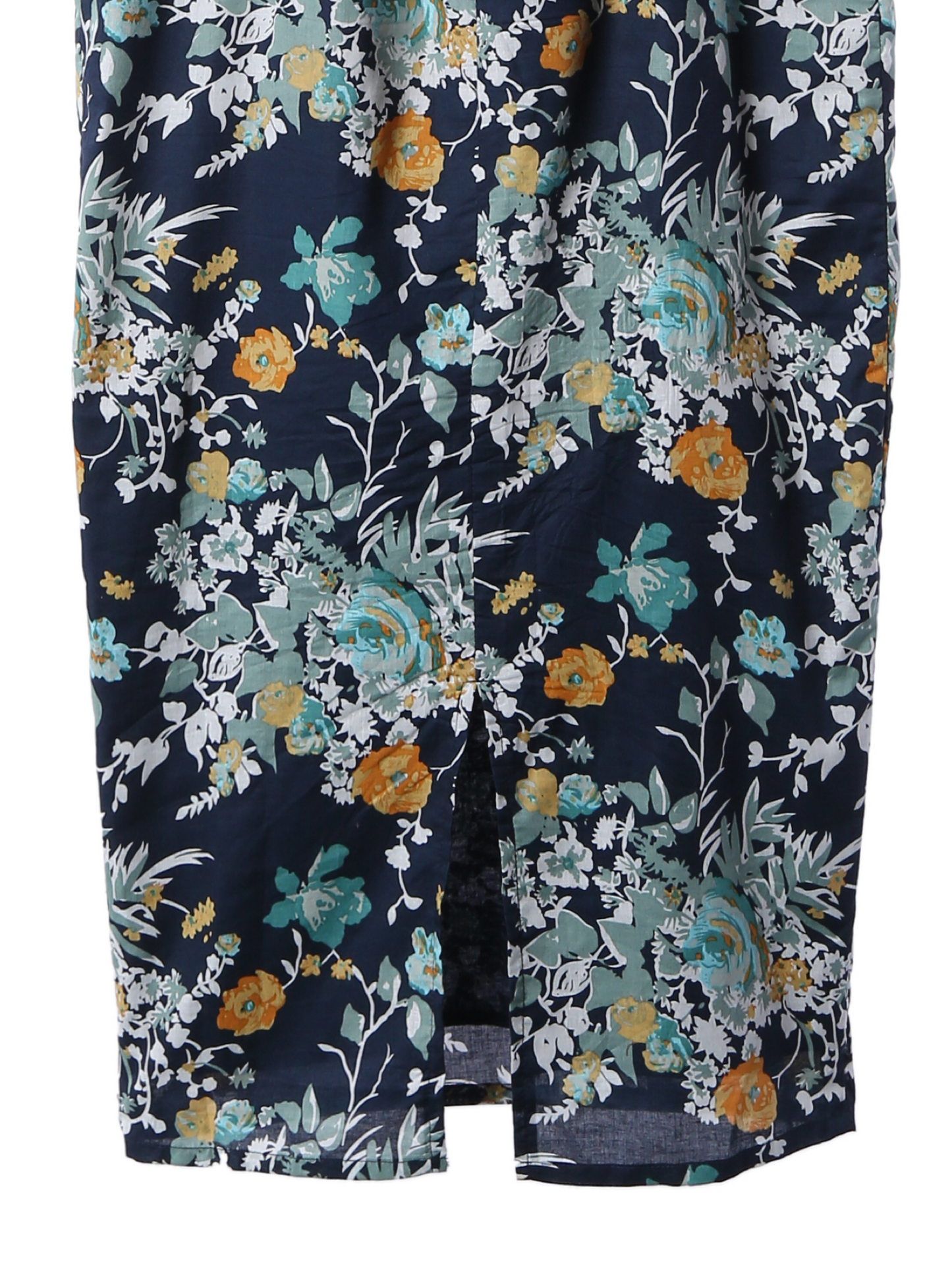 Spaghetti Strap Dress / Navy Flower