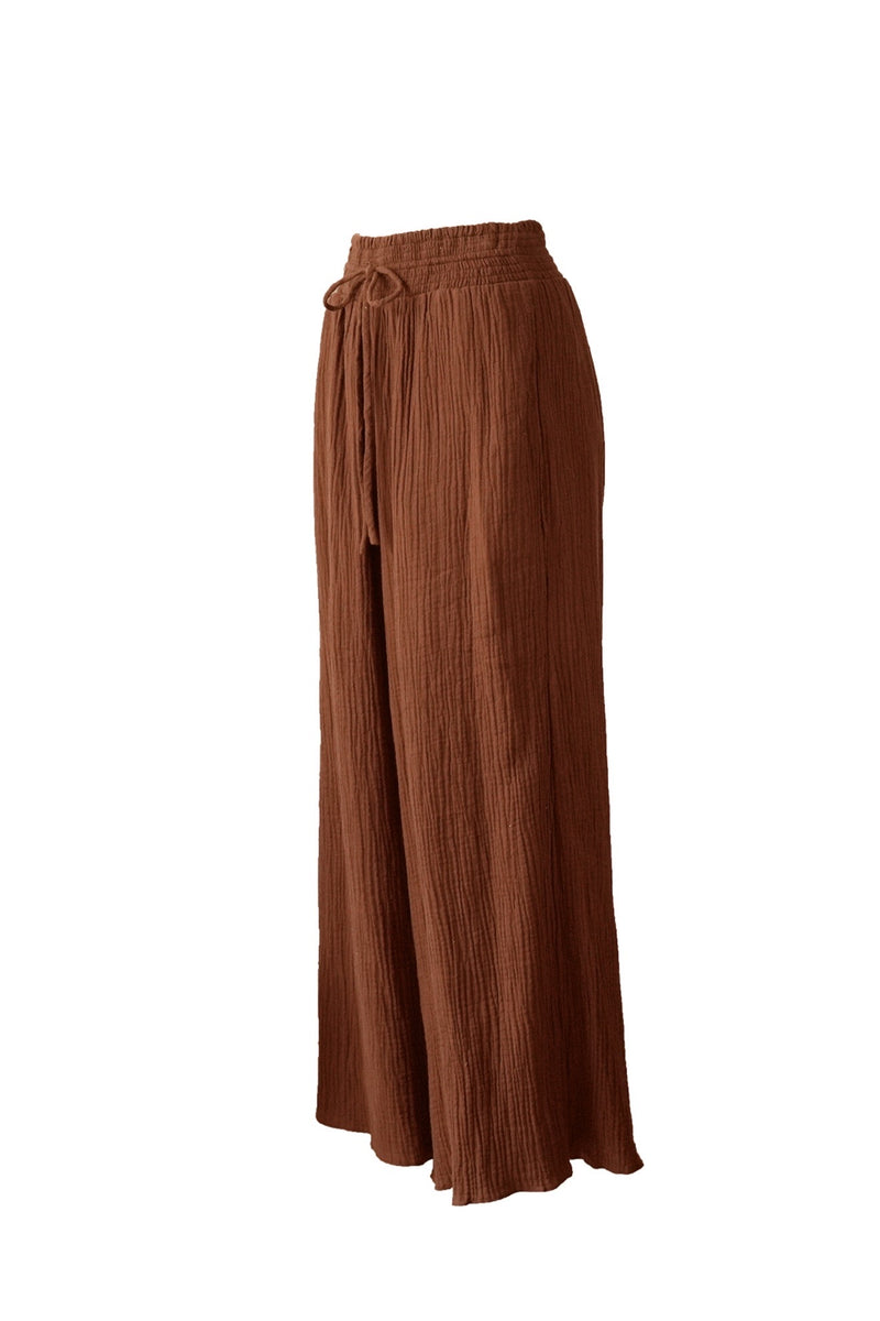 Tyra Wide Pants - Brown