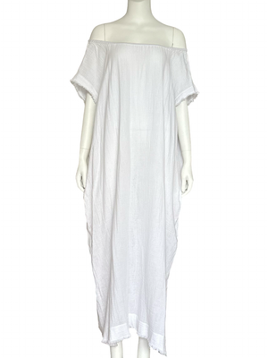 Fringe Kaftan / White