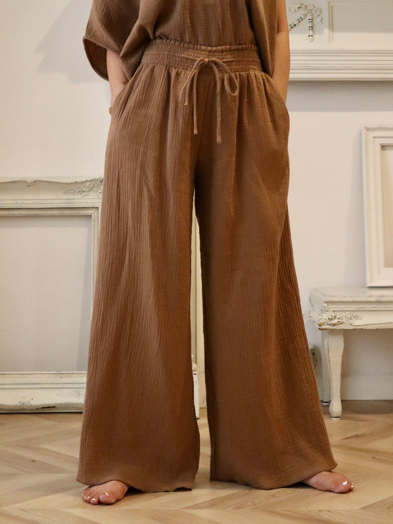 Tyra Wide Pants - Cacao
