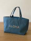 Small Linen Aloha Tote Bag