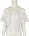 Frill Off The Shoulder Top - White
