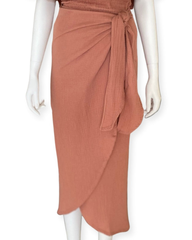 Tyra Tulip Skirt - Terracotta